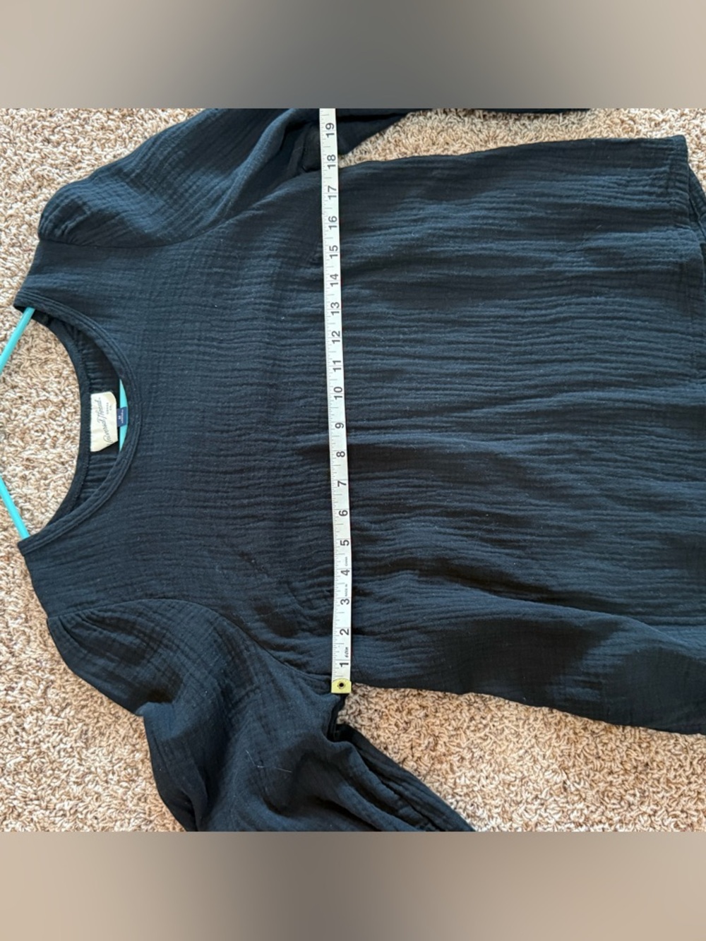 Universal Thread Black Long Sleeve Peasant Top - Picture 4 of 5